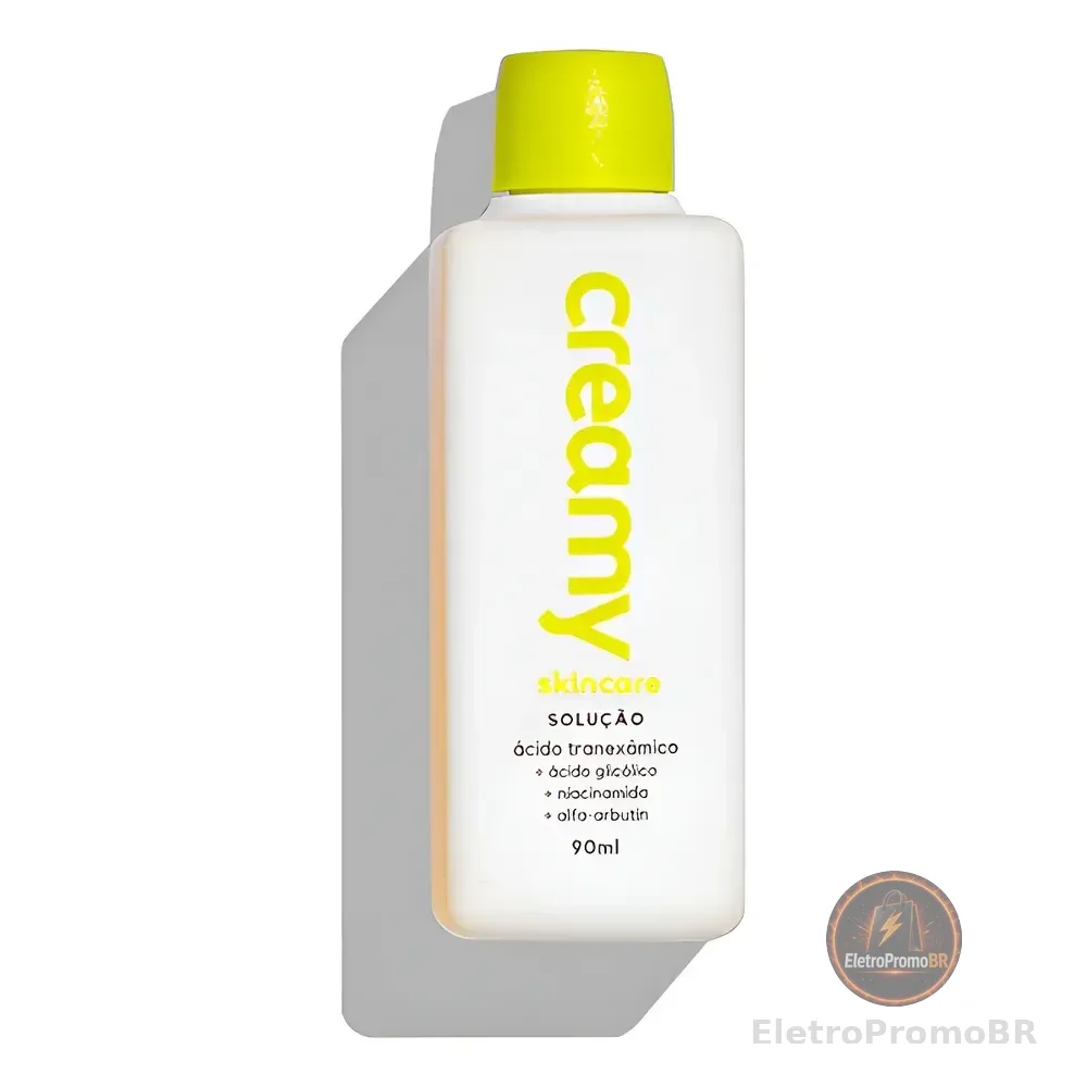 Creamy Skincare Ácido Tranexâmico 90ml Solução Clareadora Previne A Hiperpigmentação De Manchas Solares Trata Acne E Melasma Todos Os Tipos De Pele Uso Noturno Todo Tipo De Pele