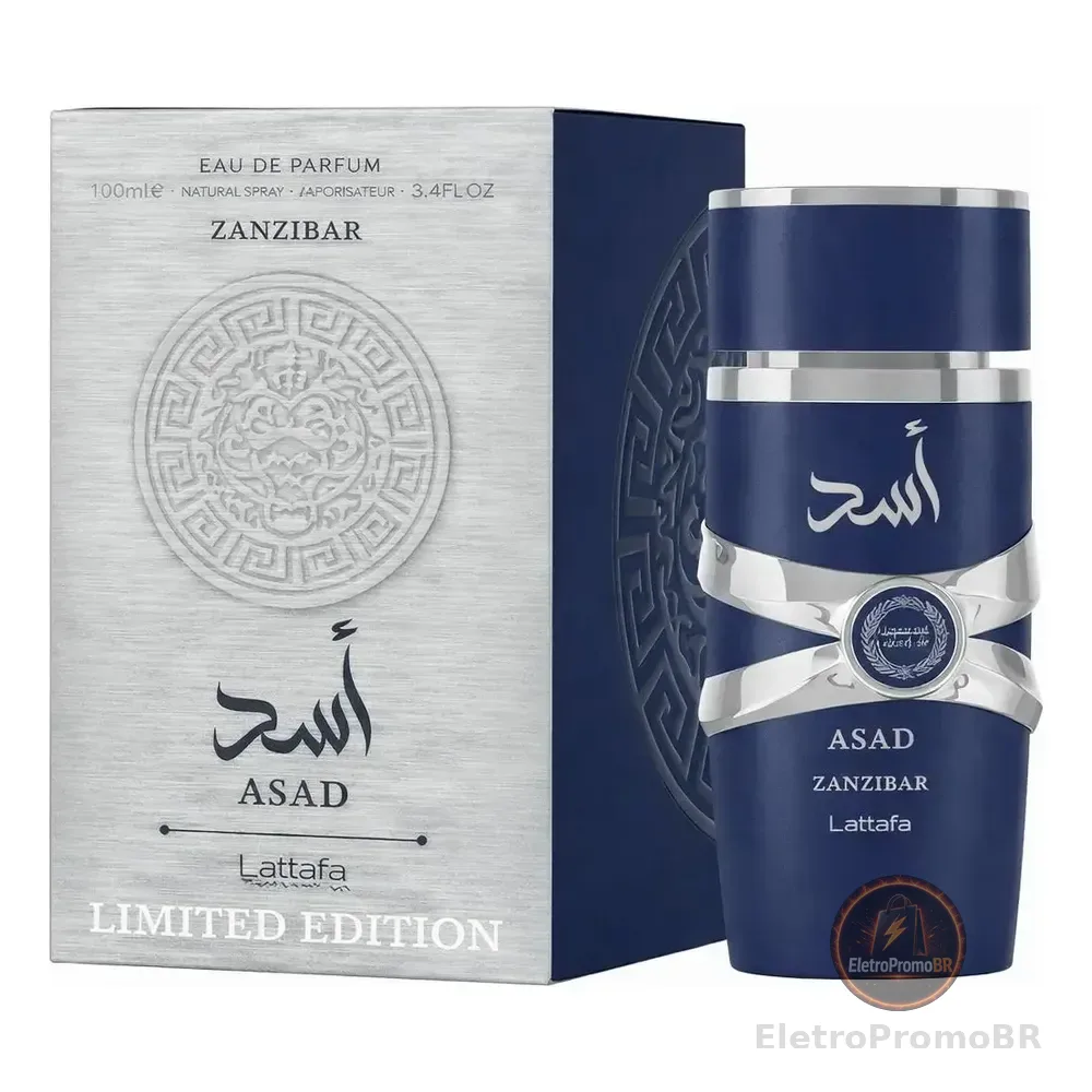 Perfume Lattafa Asad Zanzibar Limited 100ml Árabe Masculino Genuino