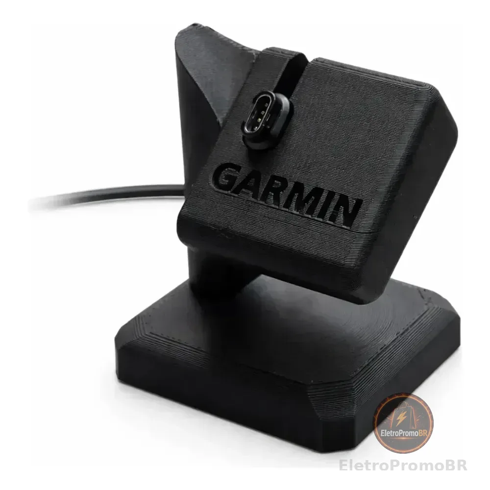 Suporte Base De Carregador De Mesa Para Relógio Garmin Dock Preto