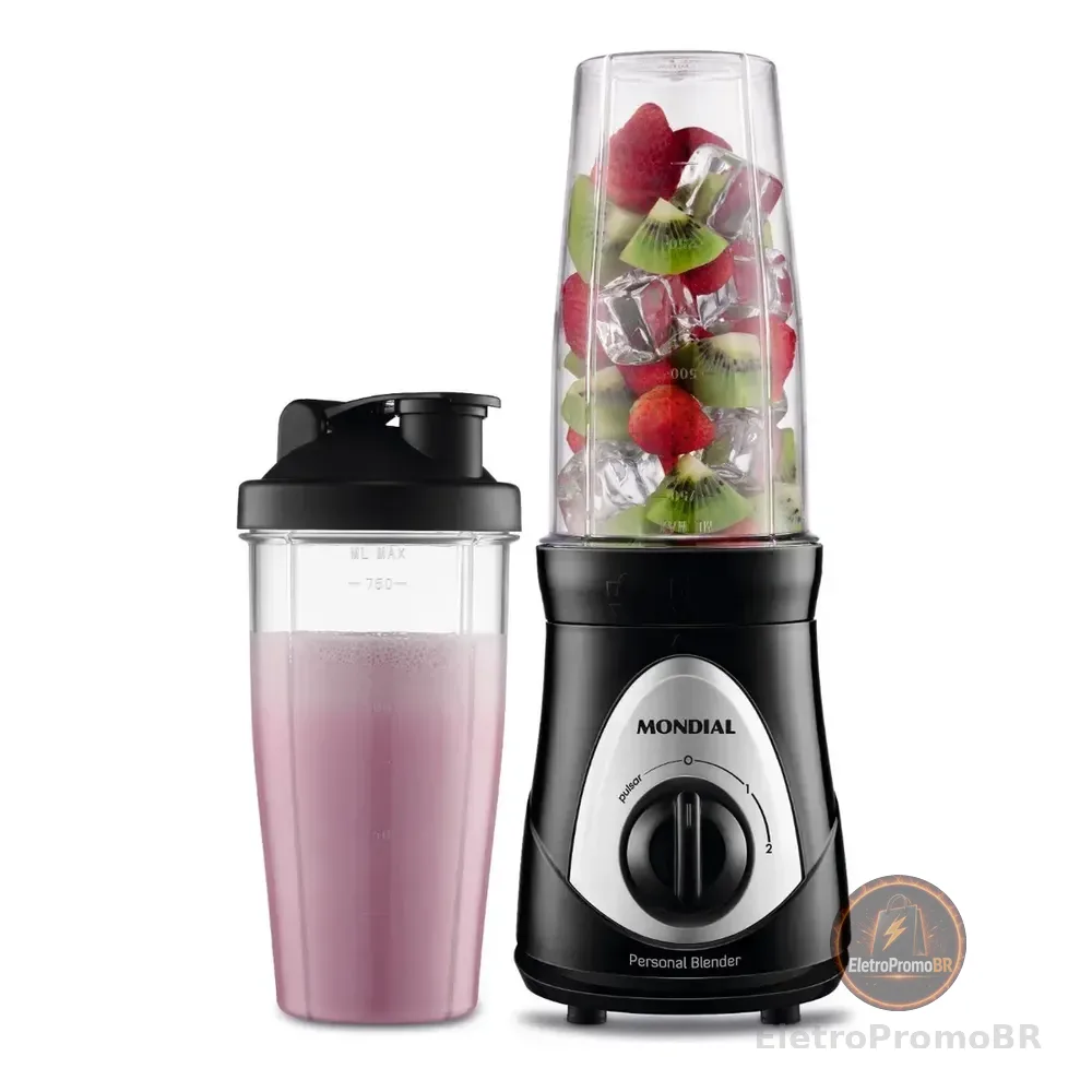 Personal Blender, Mondial, Preto/prata, 300w Dg-01 127v