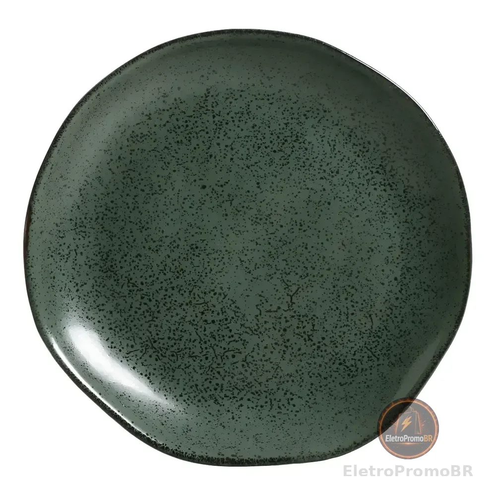 Conjunto 6 Pratos De Sobremesa Orgânico Arauco Ø19,5cm Porto Brasil Verde