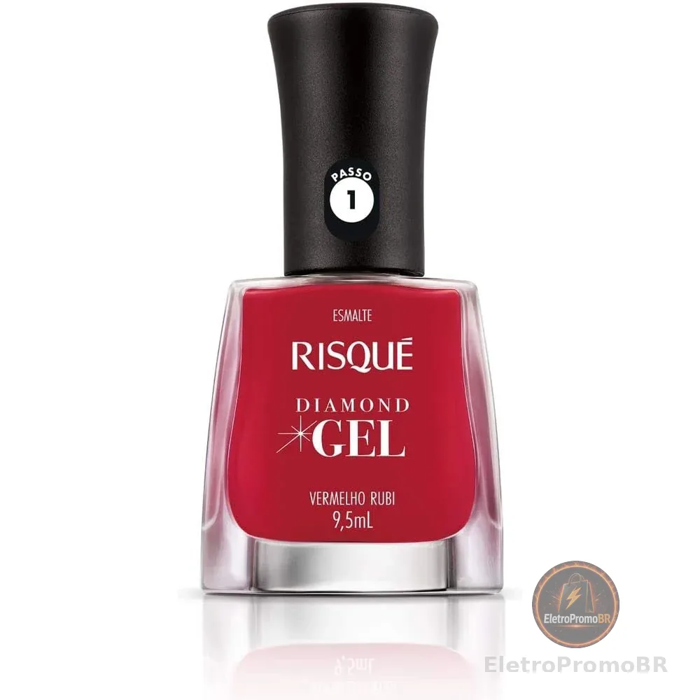 Risqué Esmalte Diamond Gel Vermelho Rubi Cremoso 9 5 Ml