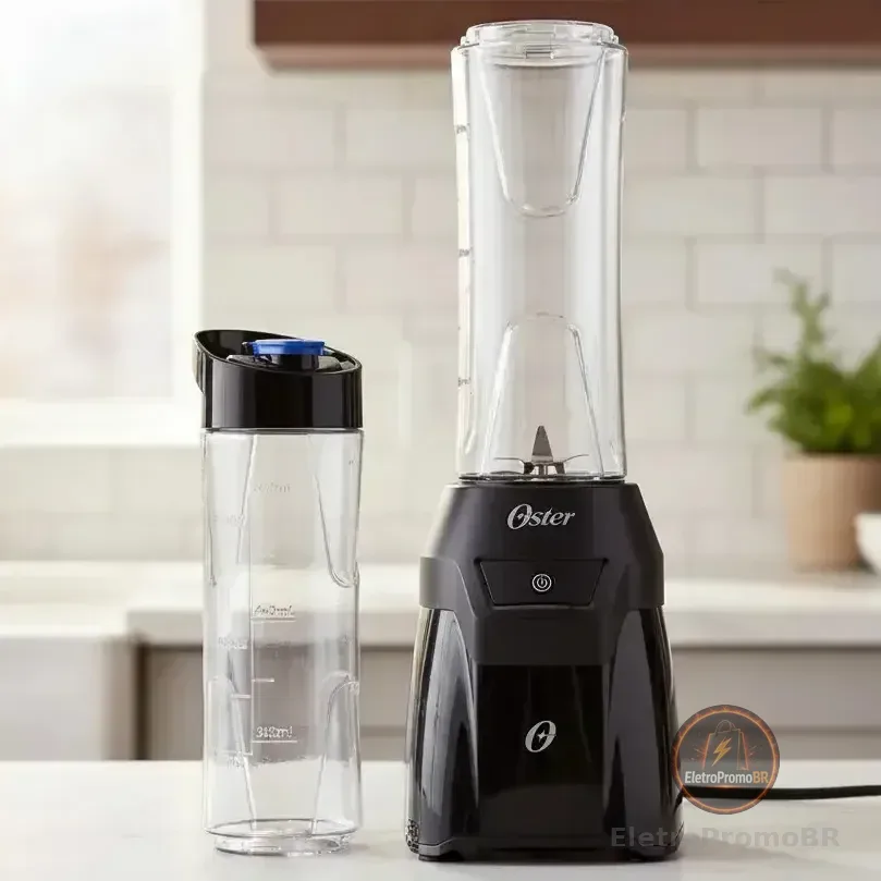 Liquidificador Portátil Obld700-220 Power Blender 2 Jarras Oster Preto 220v