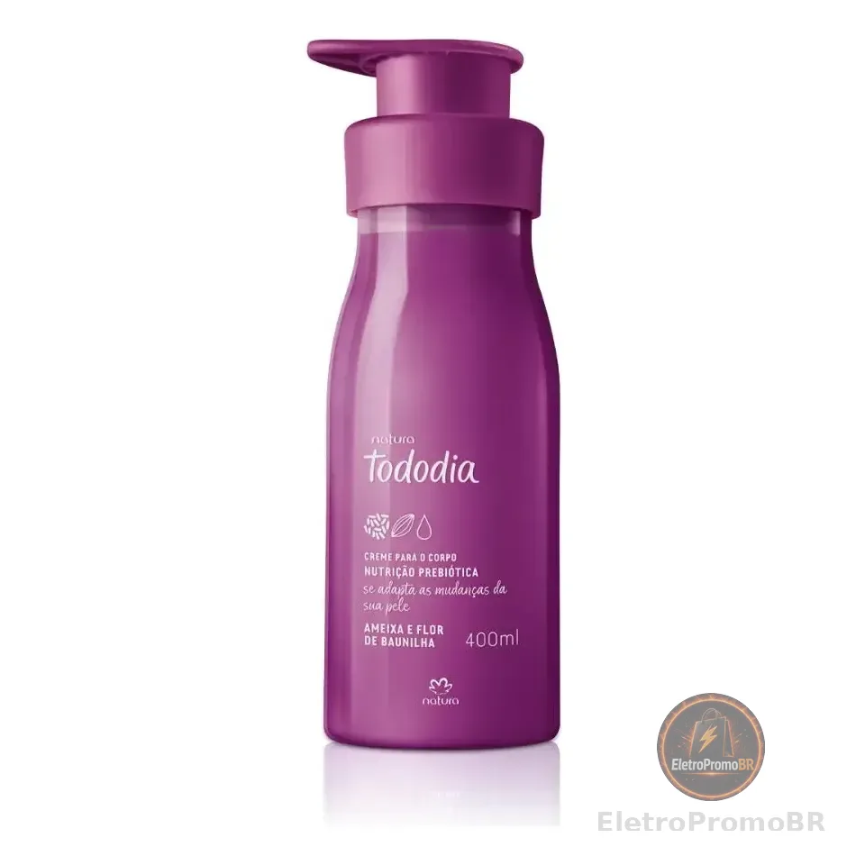 Creme Hidratante Corporal Natura Todo Día 400 Ml Fragrância Ameixa E Flor De Baunilha