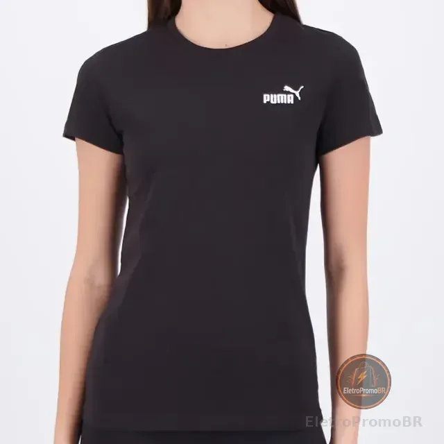 Camiseta Puma Ess Small No. 1 Logo Feminina Preta