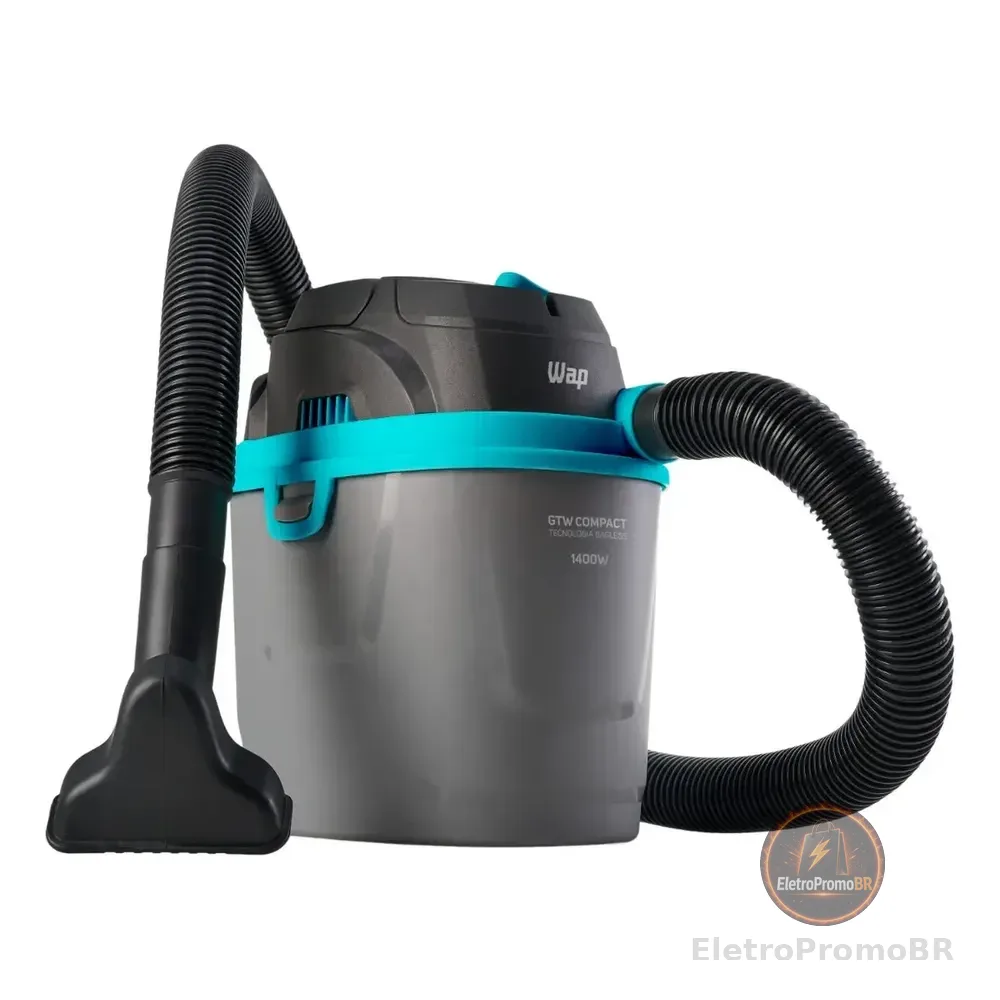 Aspirador De Pó E Água Portátil Wap Gtw Compact 1400w 127v Cinza 110v