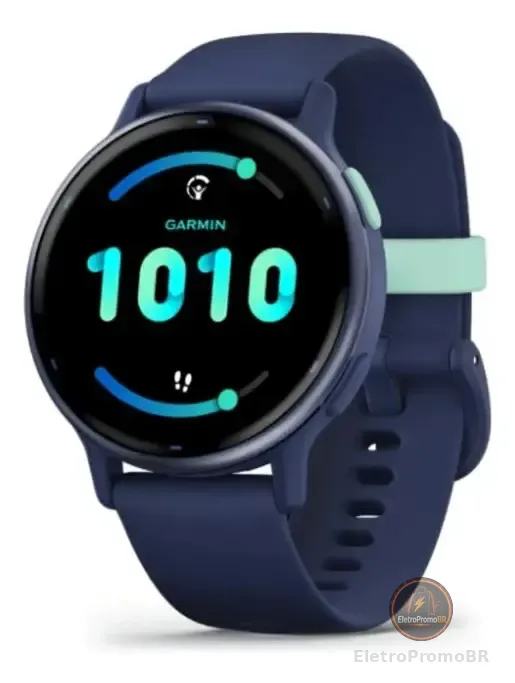 Relógio Garmin Vivoactive 5 Azul Marinho 42mm com Monitor Cardíaco de Pulso e GPS