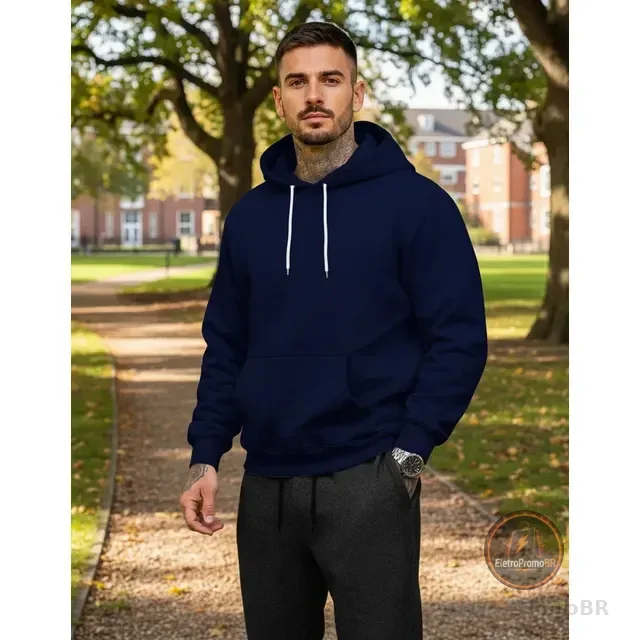 Conjunto Calça E Blusa De Moletom Liso Masculino Unissex