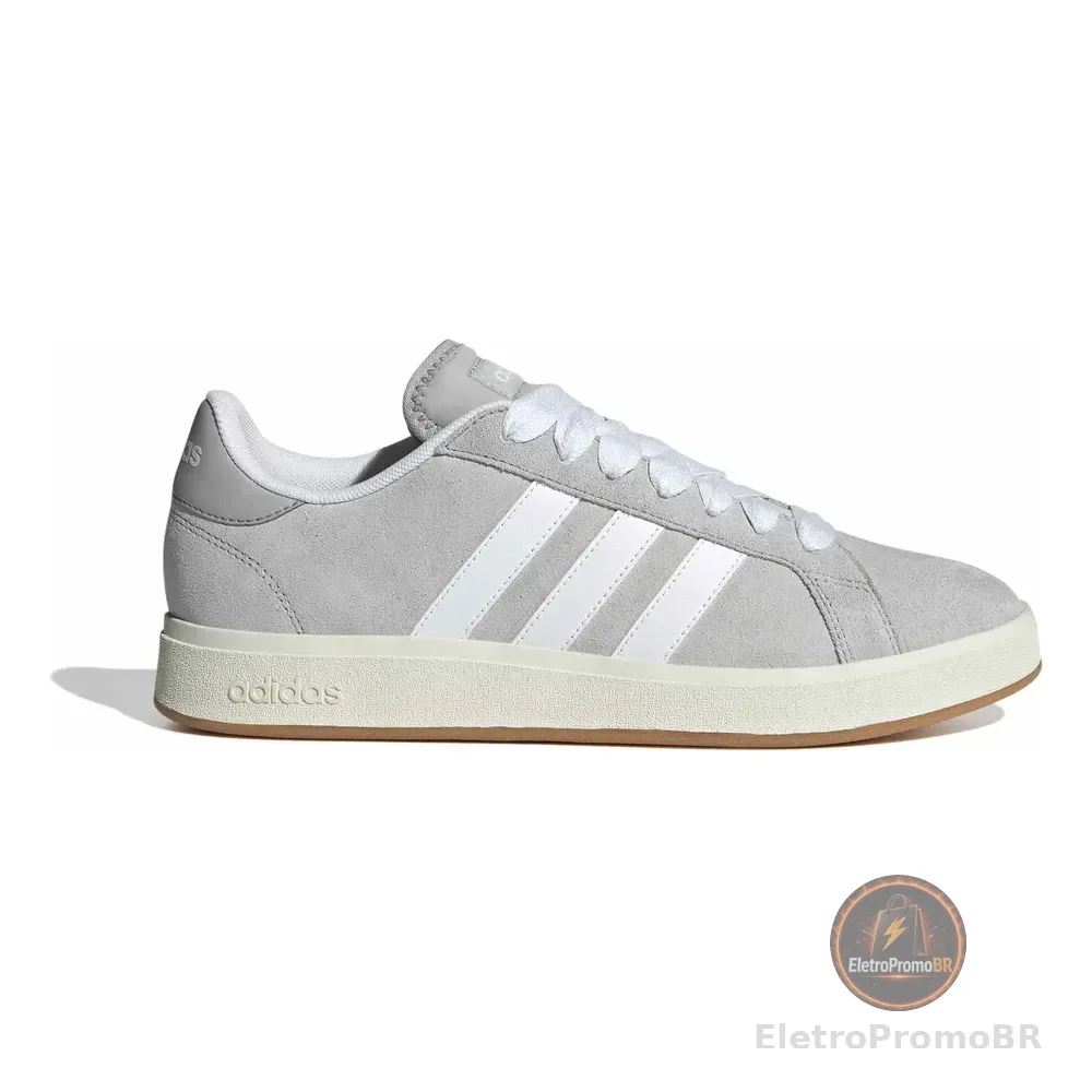Tênis Masculino Grand Court Base 00s adidas Gretwo/ftwwht/gum10 Liso 41 Br