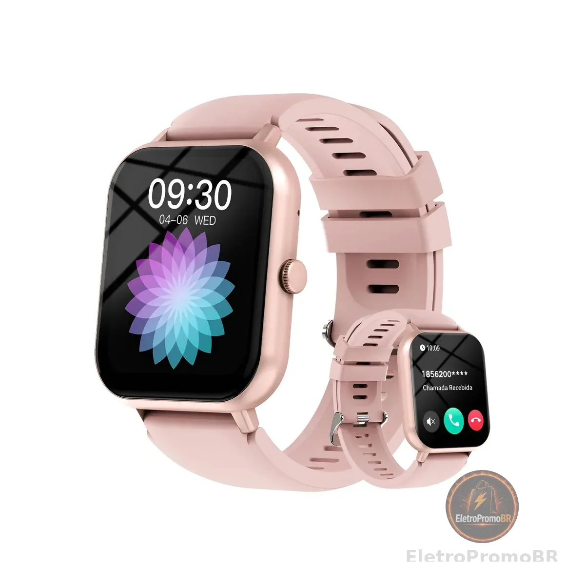 Bettdow SmartWatch, relogio smartwatch feminino com 1.83" Ecrã tátil, à prova d'água IP67, Recebimento de Notificações, relogio masculino com 100+ Modos Esportivos Faz e Recebe Ligações (Rosa)
