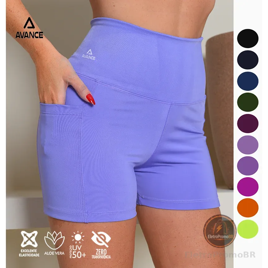 Short Poliamida com Bolso Zero Transparência