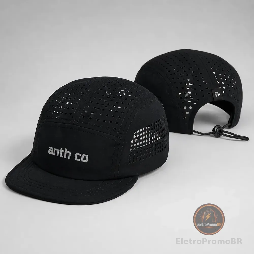 Boné Anth Co Aba Maleável Corrida Treino Impermeável Fresh Preto Un