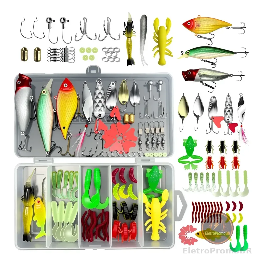 Kit Isca Artificial 78 Unidades Pescaria Tucunaré E Traíra Diversos