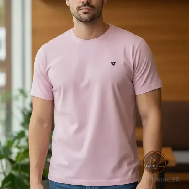 Camiseta Masculina Camisas Slim Voker 100% Algodão Atacado