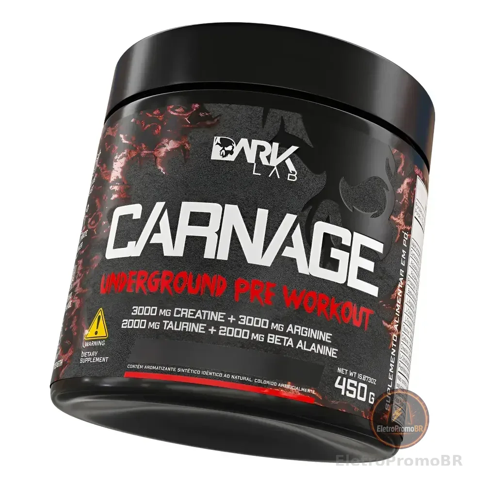 Pré-treino Carnage Pink Lemonade 450g Dark Lab Limonada Rosa