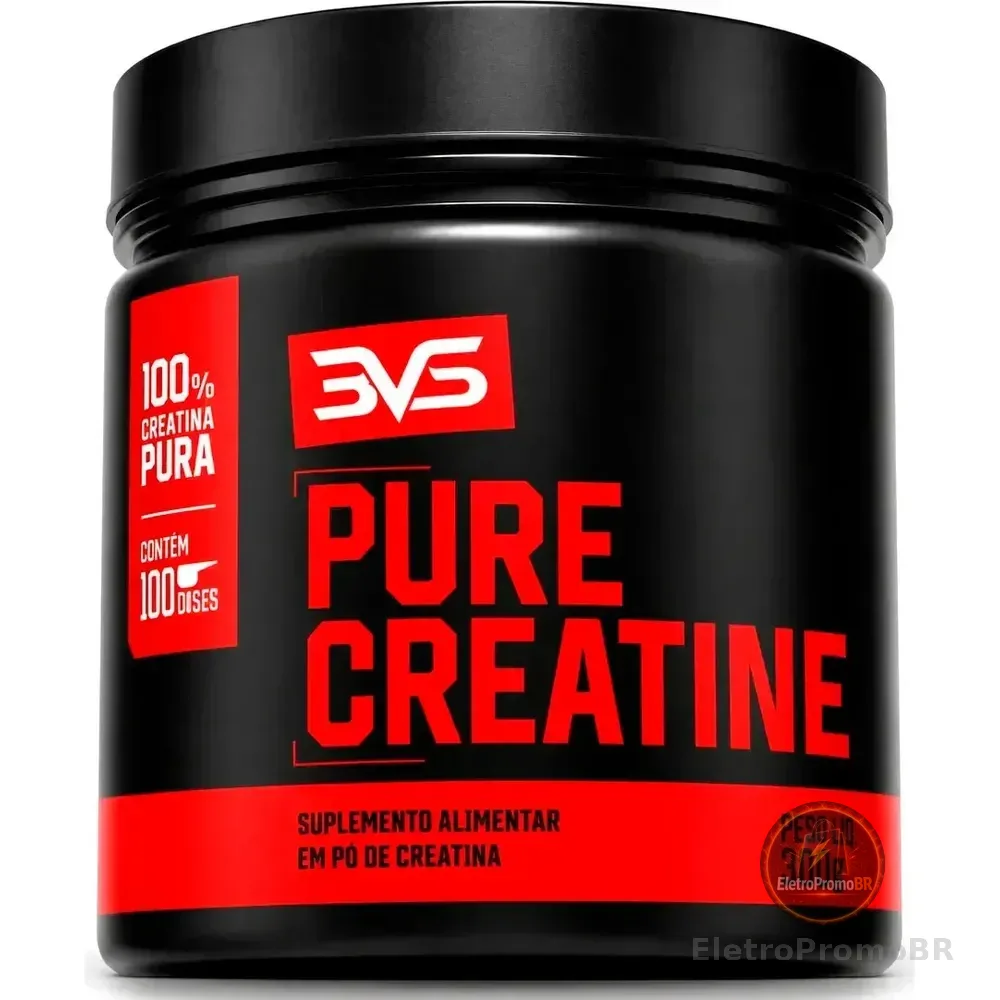 Creatina Monohidratada 300g - 100% Pura - 3vs Nutrition Sem Sabor