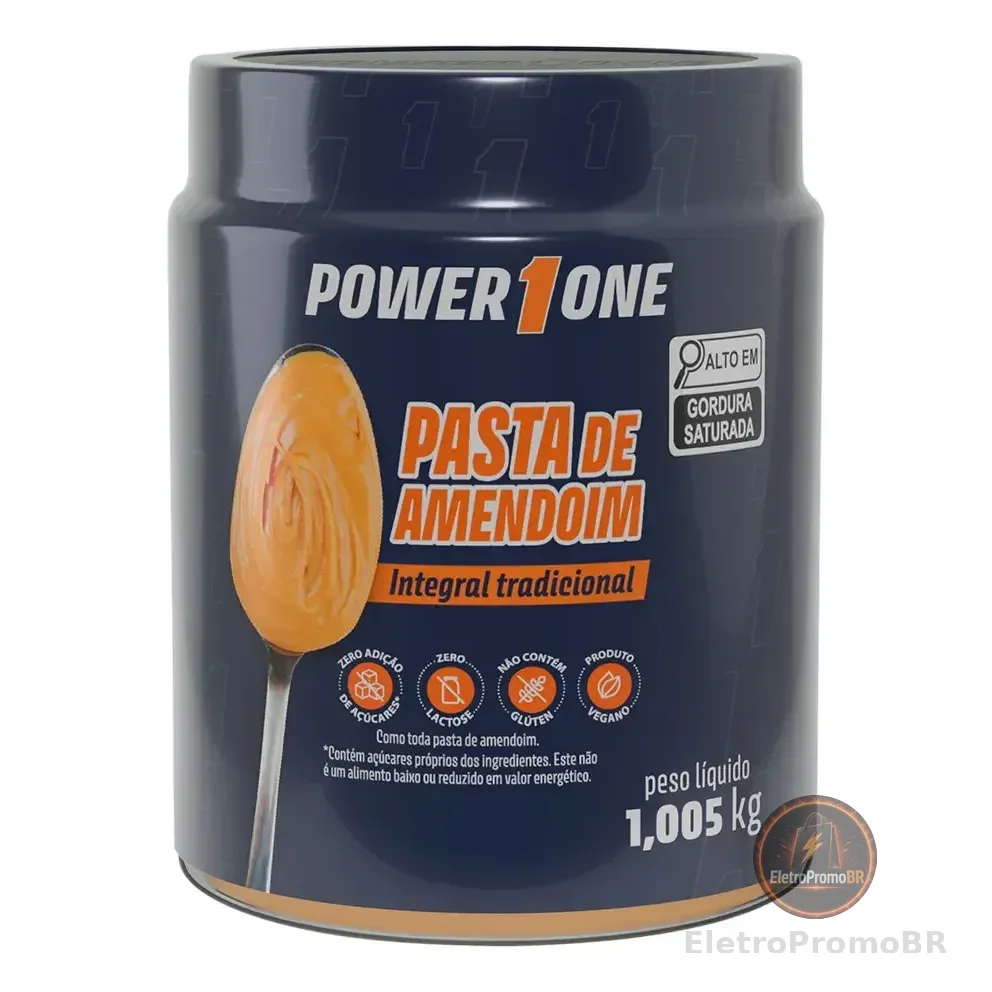 Pasta De Amendoim Integral Power 1 One Pote 1,005kg