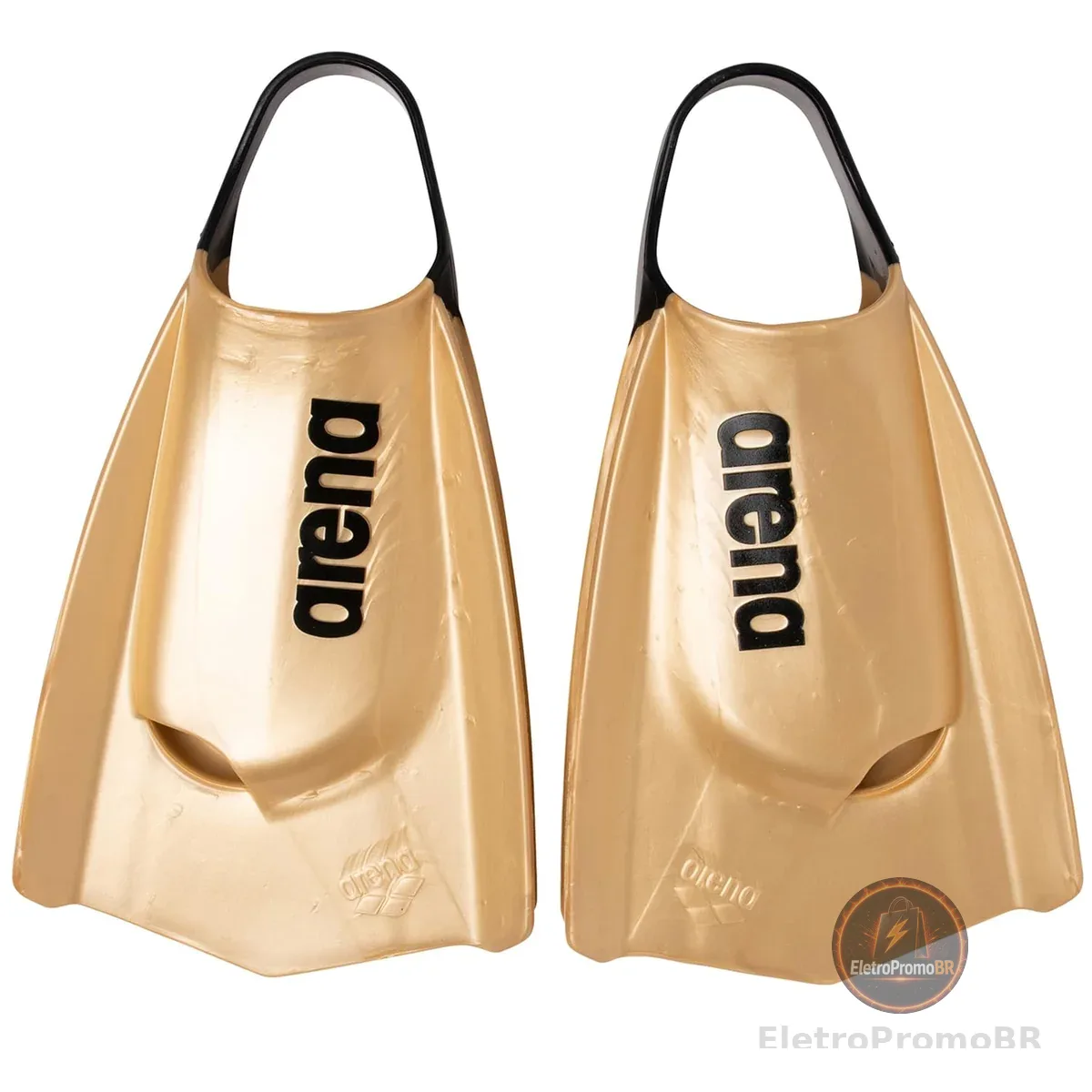 Nadadeira Arena Powerfin Pro II - Unissex [Cor: Dourado - Tamanho: 42-43]