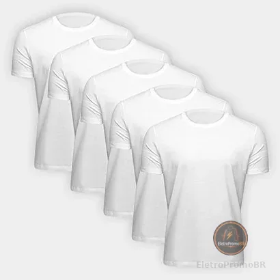 Kit Camiseta Hering Slim Masculina 5 Peças