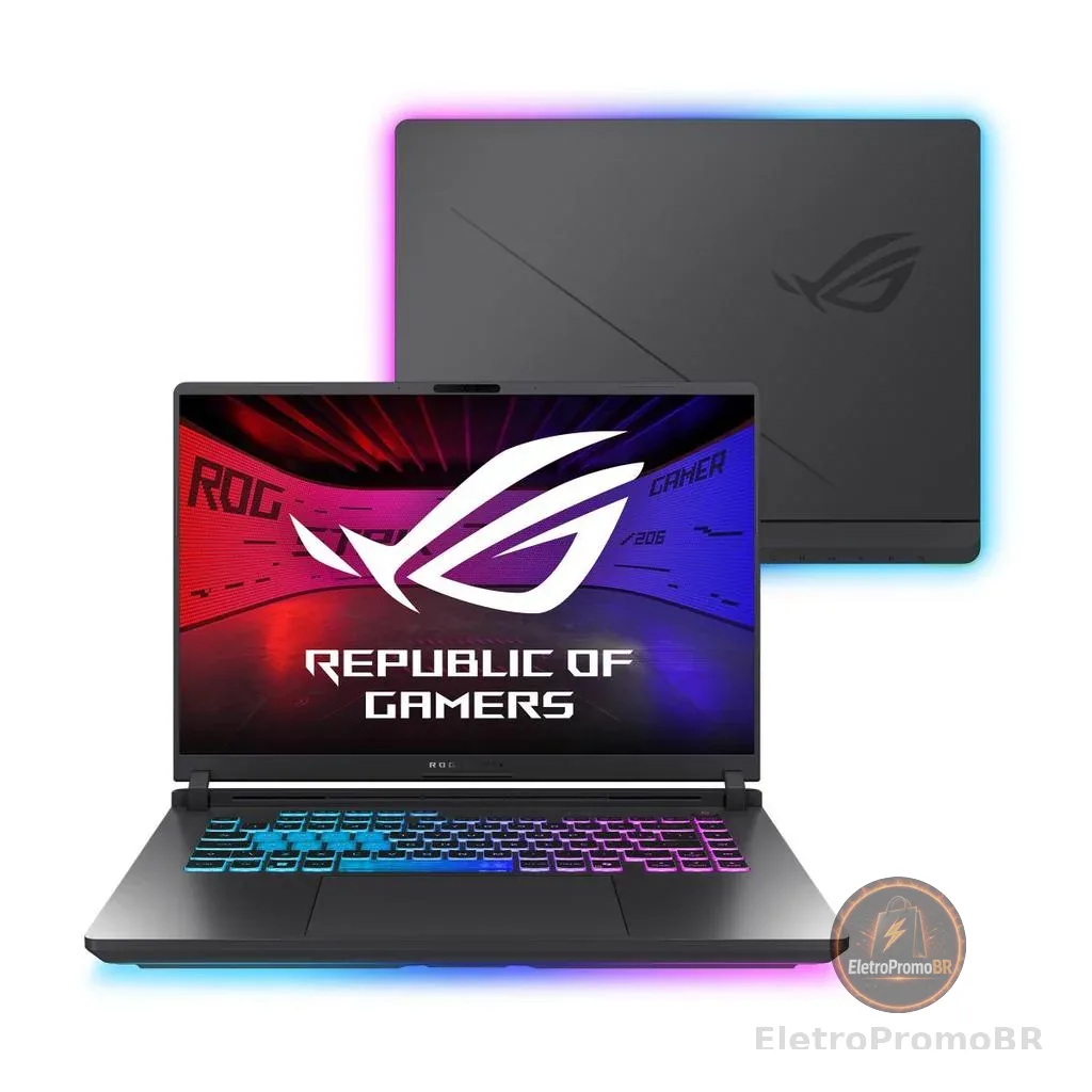 Notebook Gamer ROG Strix G16 G615JMR RTX5060 Intel Core i9 14900HX 16GB Ram 512GB SSD Win11 16" 240Hz FHD Gray - S5001W