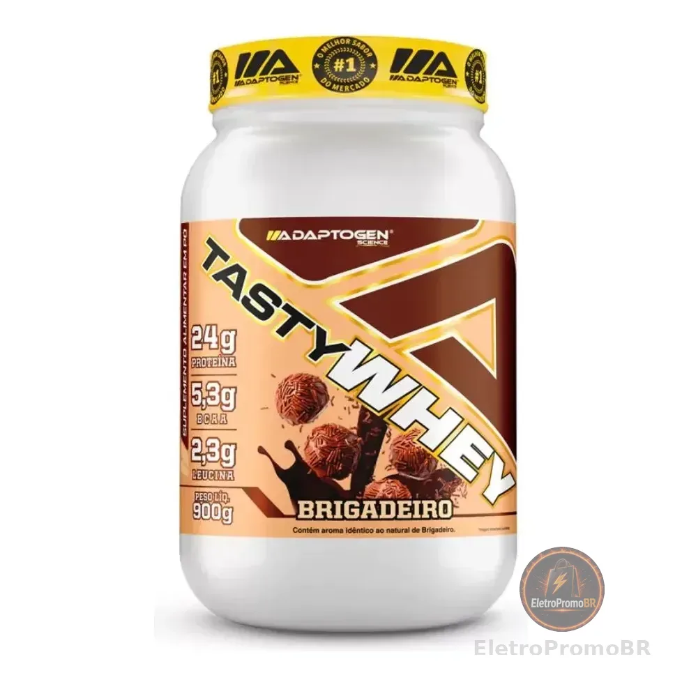 Tasty Whey 3w 900g Sabor Brigadeiro Adaptogen Science Brigadeiro