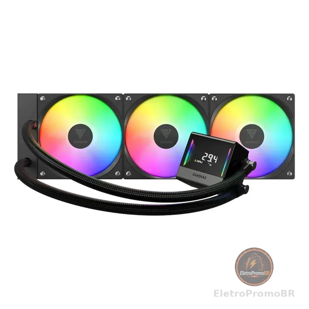 Water Cooler 360mm Gamdias Chione E4-360 Preto Argb V2 Preto