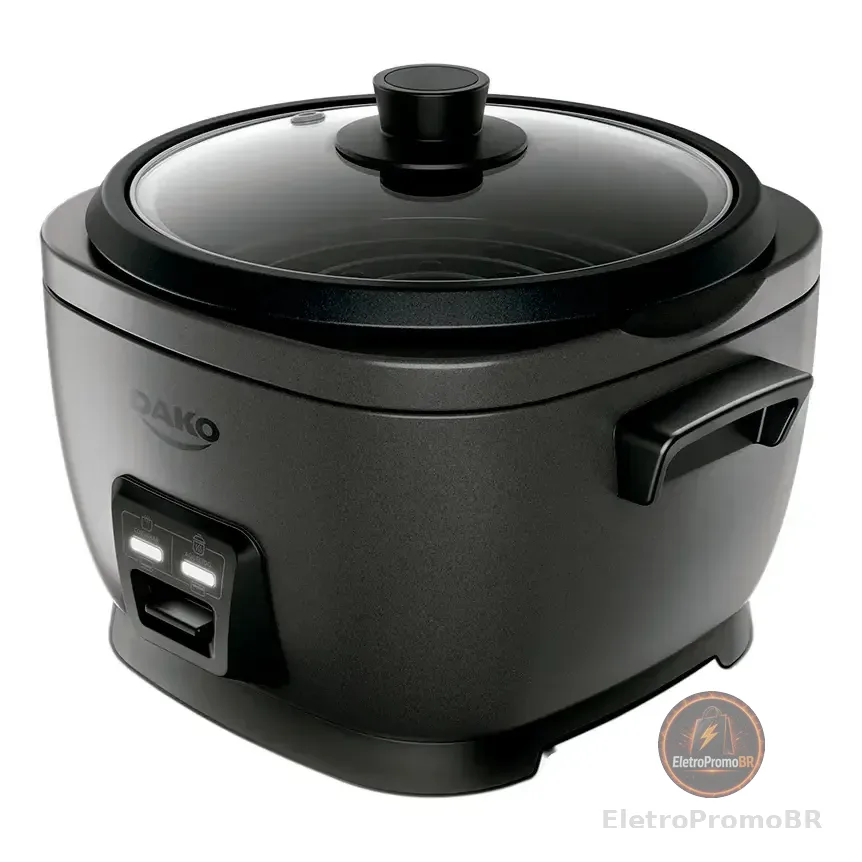 Panela De Arroz Elétrica Dako 700w Com 4 L 10 Xícaras Cinza Cor Cinza-escuro Frequência 60 Hz 220v