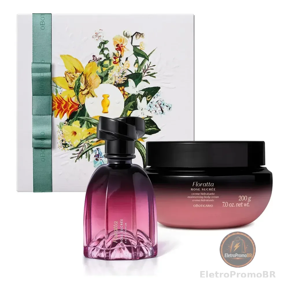 Combo Presente Dia Das Mães Floratta Rose Sucrée: Eau De Parfum 75ml +creme Corporal 200g