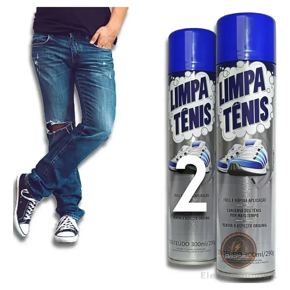 2 Limpa Tênis Profunda Espuma Magica Limpeza Rápida Eficaz