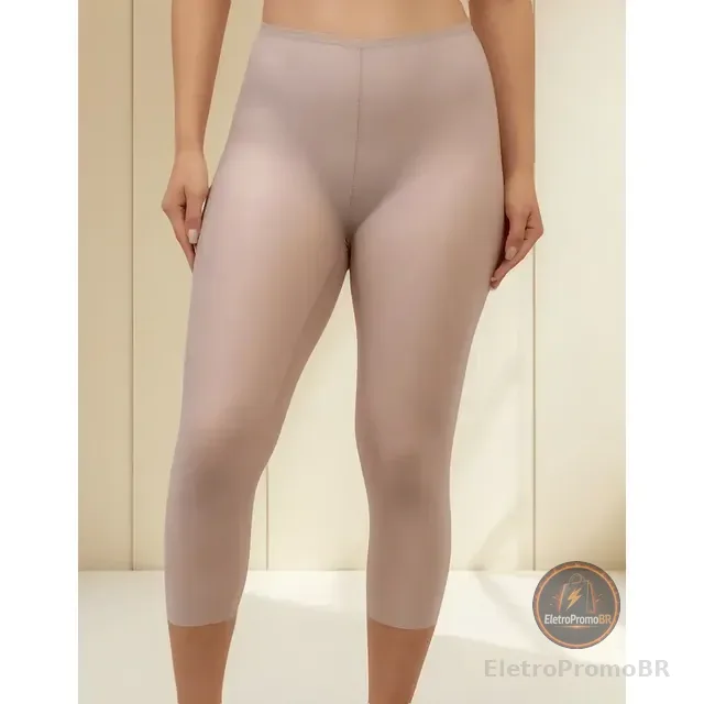 Legging Modeladora Capri Segunda Pele Em Microfibra Bruvi