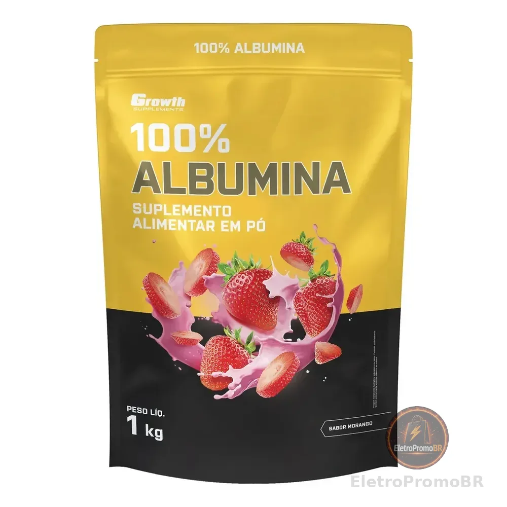 Albumina 1kg Growth Supplements Morango
