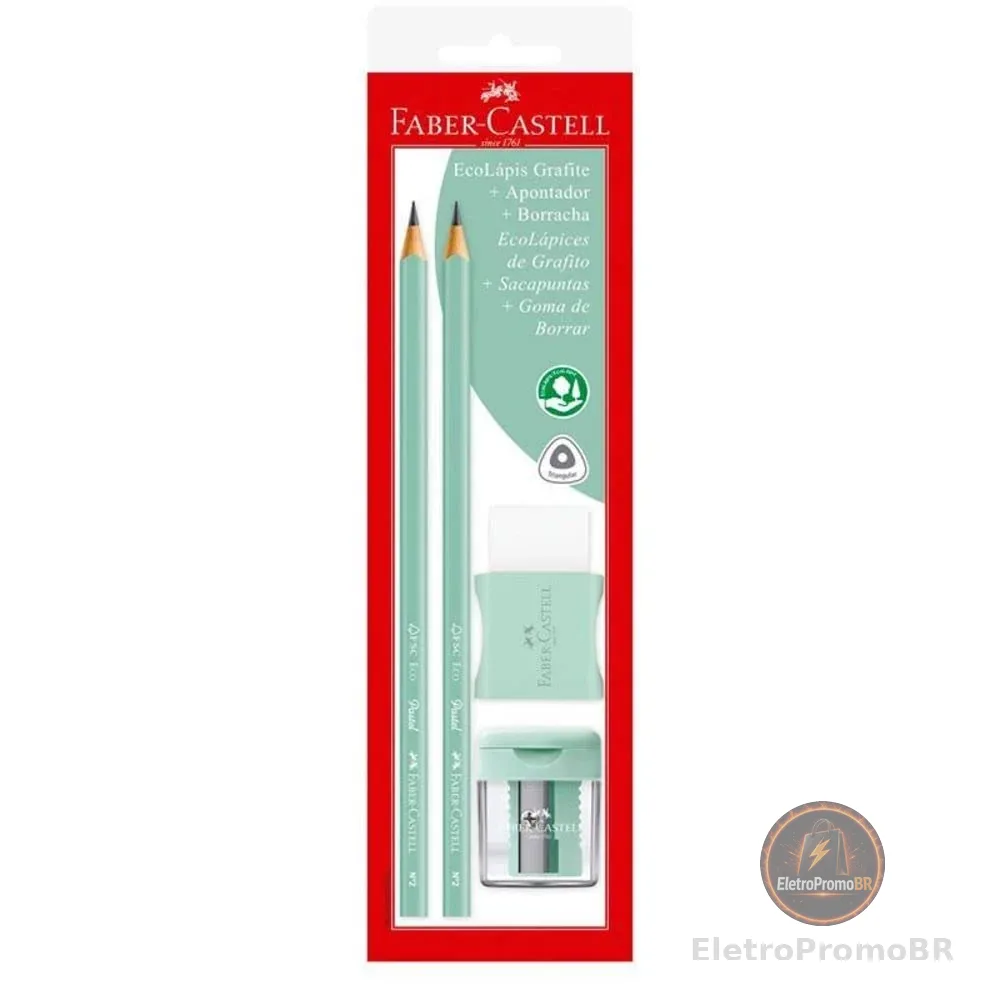 Cartela Combo Pastel Verde Água, Faber-Castell, SM/1205PASTELAPV, Multicor, pacote de 4