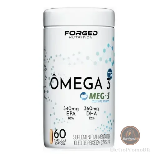 Ômega 3 Tg Meg-3 18/12 Alta Concentração Epa 540mg Dha 360mg 60 Cápsulas Forged Nutrition