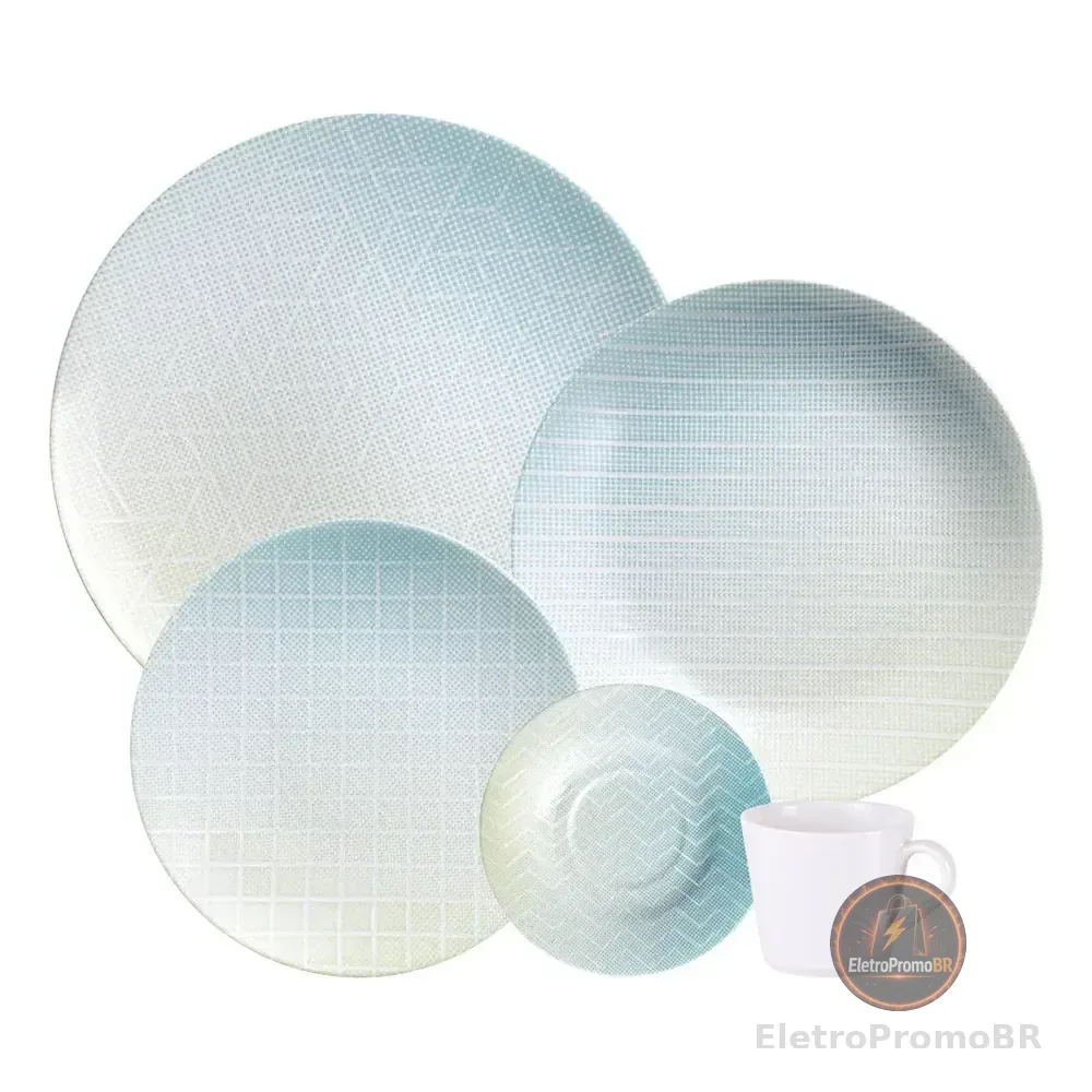 Aparelho De Jantar Polaris 20 Peças Decorada Tramontina Branco Liso
