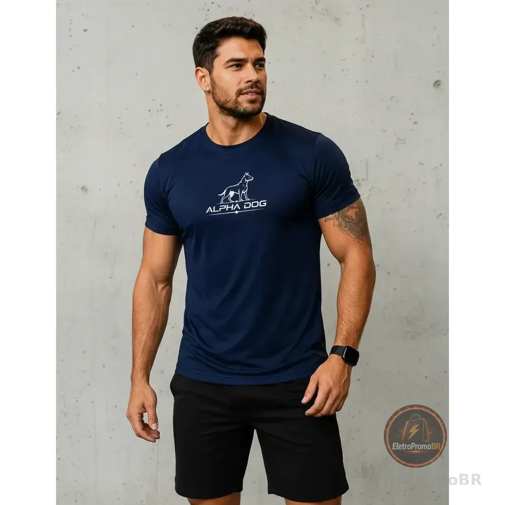 Camiseta Masculina Dry Fit Uv Polo Joker Azul G