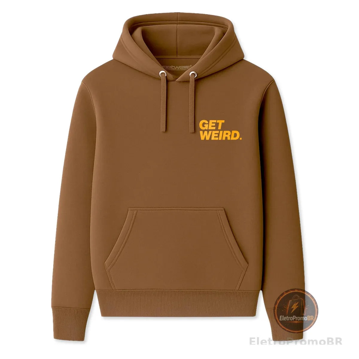 Suéter com capuz Block Crop Hoodie-pigment Amber Get WeirdUnisex Adulto
