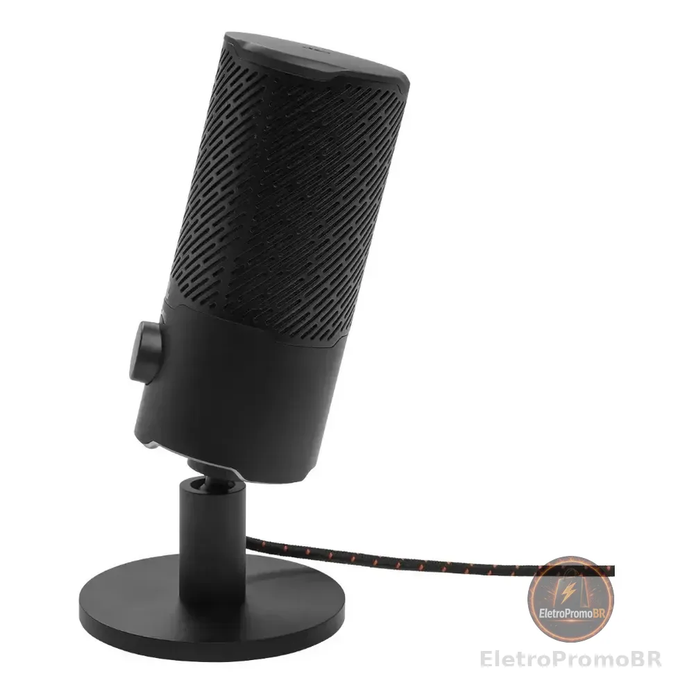 Microfone Jbl Quantum Stream Condensador Duplo Com Fio E Led Cor Preto JBLQSTREAMBLK