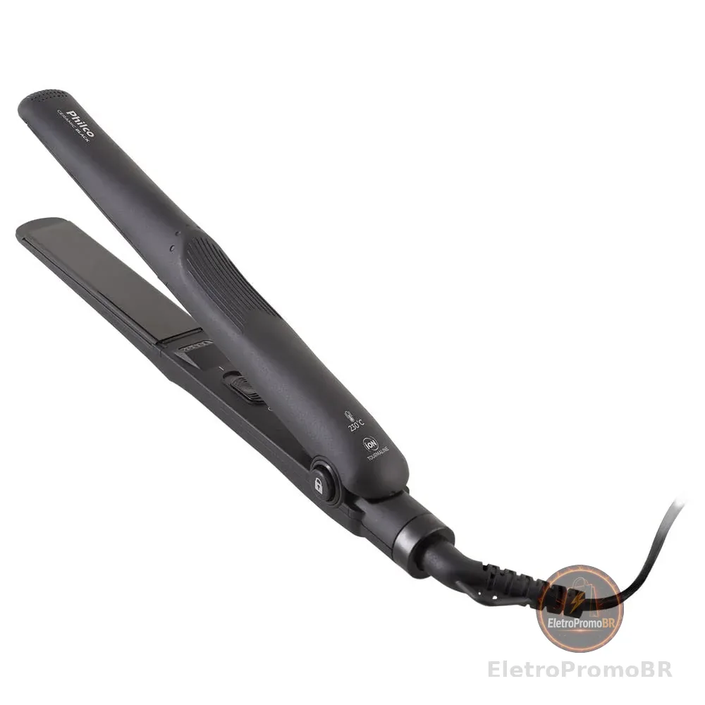 Prancha Ceramic Black PPR08, Philco, Bivolt