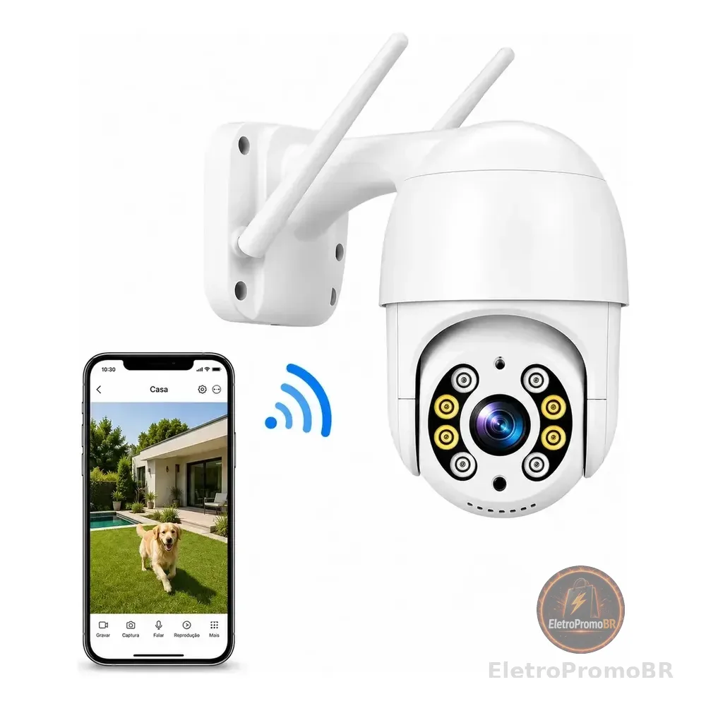 Câmera De Segurança Wifi Externa Interna Yoosee Full Hd Branco