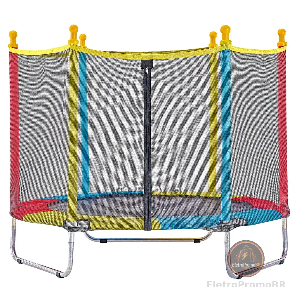 Cama Elástica Infantil Pula Pula Trampolim 1,40 M Colorida