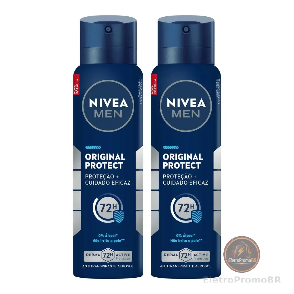 Kit NIVEA MEN Desodorante Antitranspirante Aerossol Original Protect 150ml