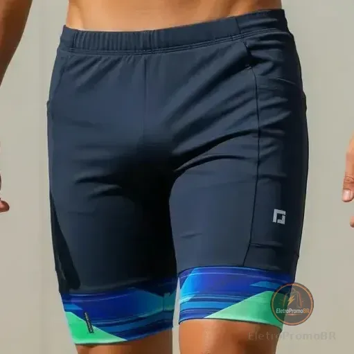 Bermuda Térmica Anti Assadura Esportiva Com Bolsos