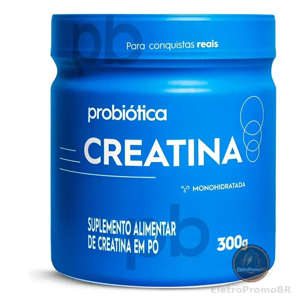 Creatina 300g Monohidratada 100% Pura Probiotica Sabor Sem Sabor