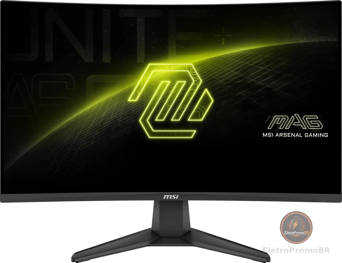 MSI Monitor de jogos mag 276CF E20 27 polegadas 1920 x 1080 (FHD), 200Hz, sincronização adaptável, HDMI, DisplayPort, montagem VESA, inclinação, altura ajustável, alto-falante, 0,5 ms, preto