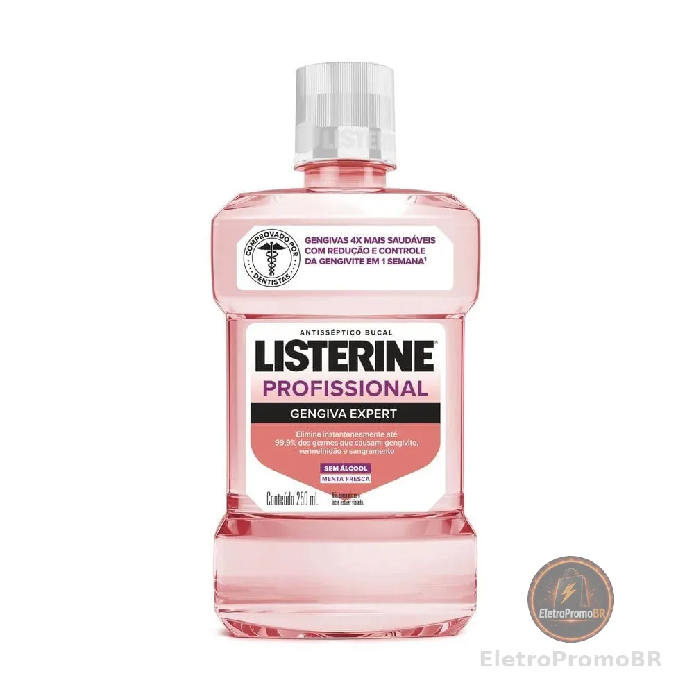 Listerine Enxaguante Bucal Profissional Gengiva Expert, 250ml