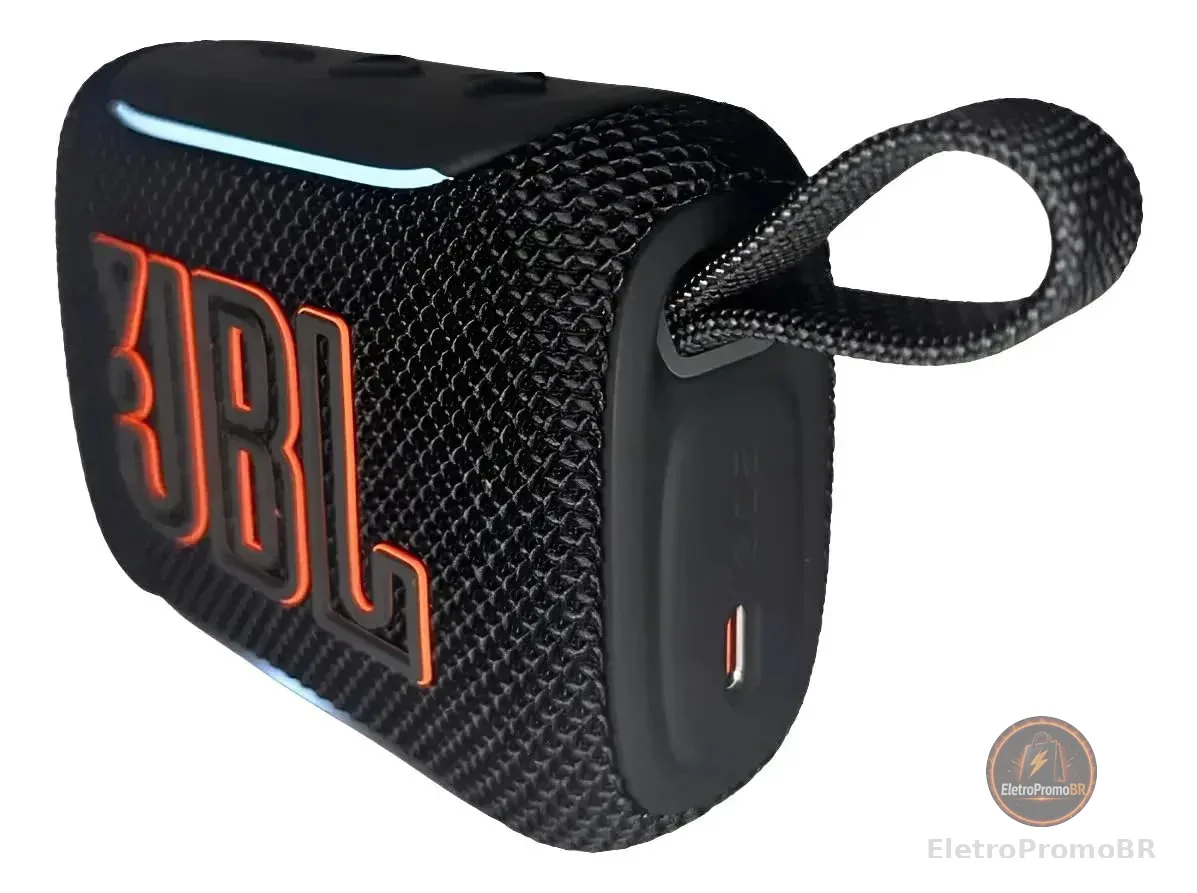 JBL, Caixa de Som, Go 5, Bluetooth, Portátil, Auracast, À Prova D'água e Poeira - Preta | Auracast, À Prova D'água, À Prova de Poeira