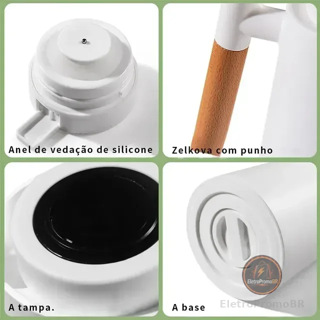 Garrafa Térmica 1 Litro Com Termômetro Led Para Chás / Café