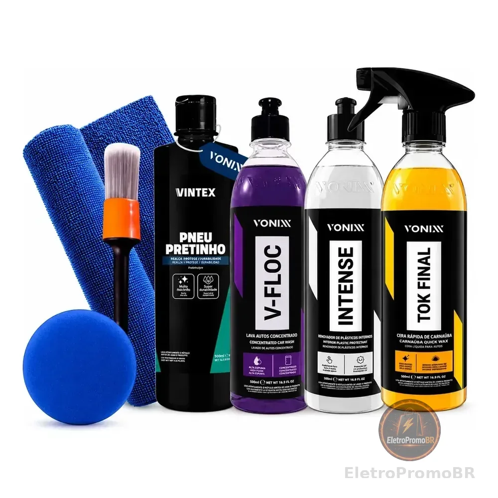 Vonixx Kit Shampoo V-floc Cera Tok Final Revitalizador Intense Pretinho Vonixx Kit Lavagem Tratamento