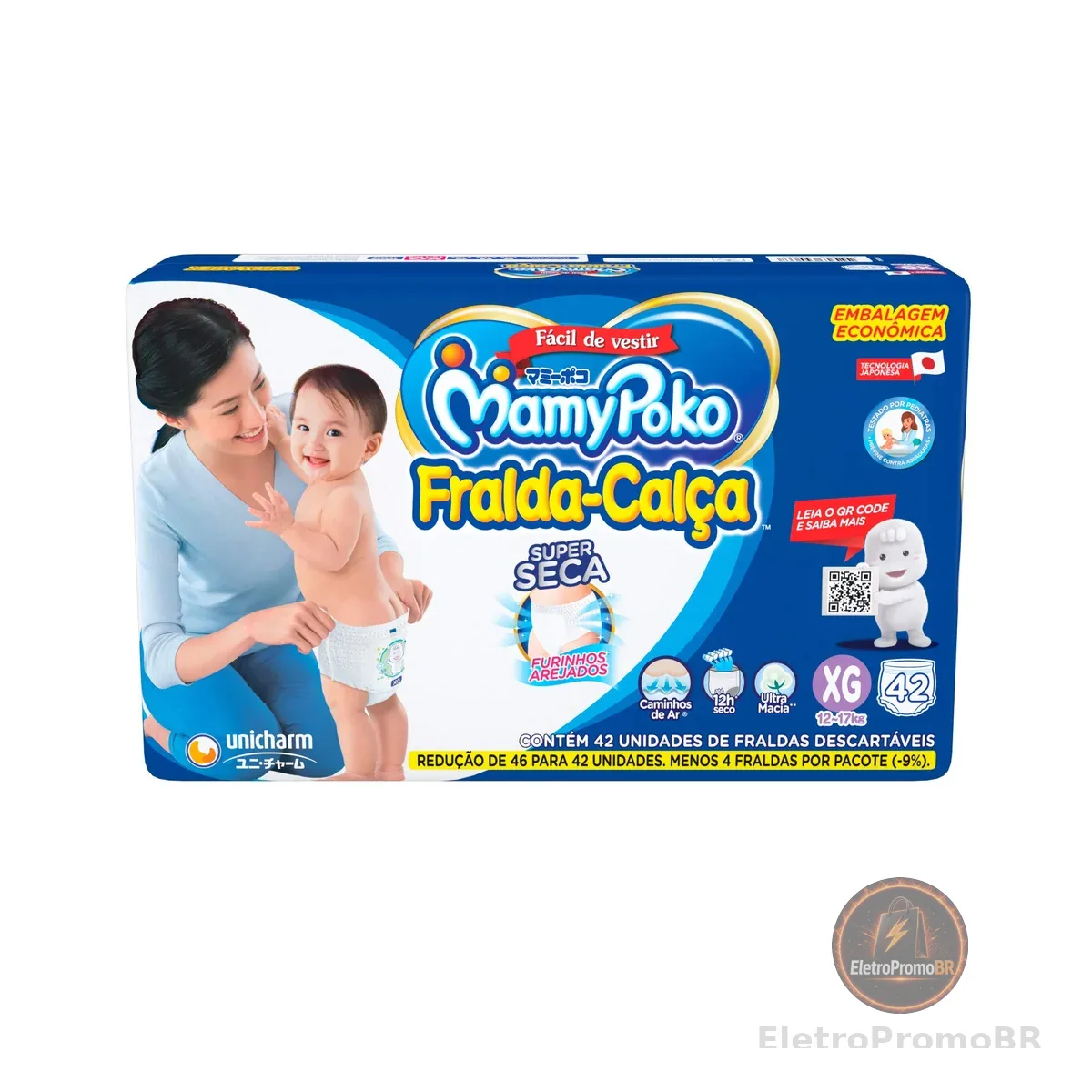 MamyPoko Fralda-Calça Premium Seca Xg 42 Unidades