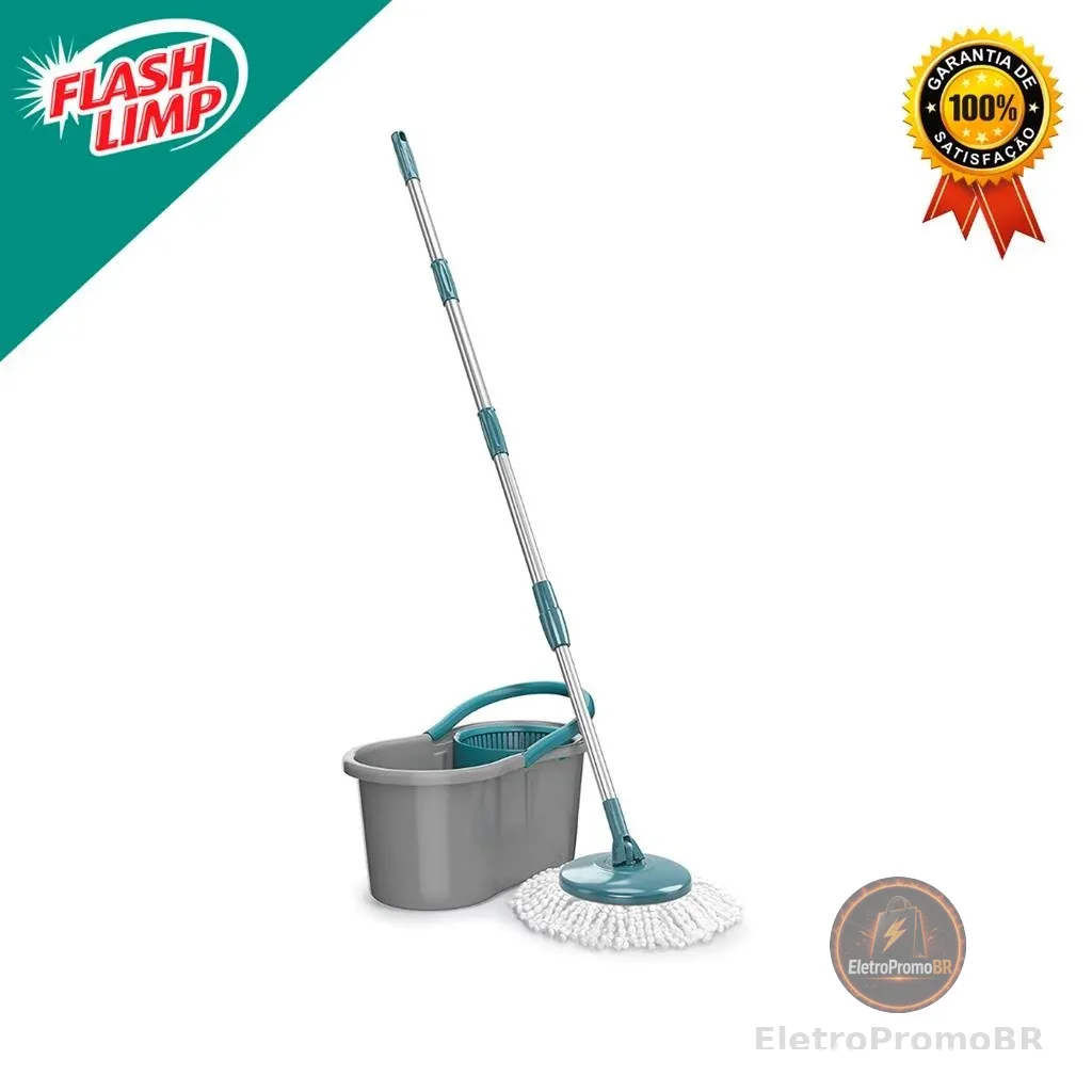 Mop FIT Giratorio, balde com 8 litros, MOP5010 , Flash Limp